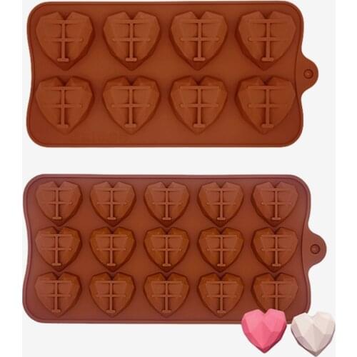 M-coos 3D Silicone Molds 15 Cavity Heart Shape Chocolate Mold Cake Decorations Tools Kitchen Accessories Cake Mold Silicone