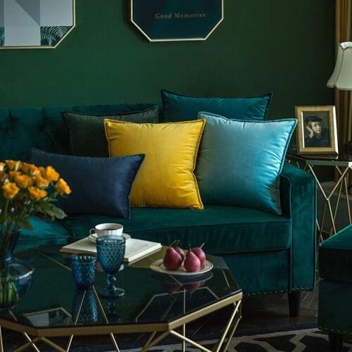30x50/45x45/55x55cm solid color velvet cushion cover decorative lumbar pillowcase sofa waist pillow covers