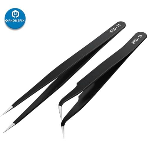 Stainless Steel Tweezers Phone Repair IC Chips Motherboard Repair Tweezers for iPhone iPad Logic Board DIY Repair Hand Tool