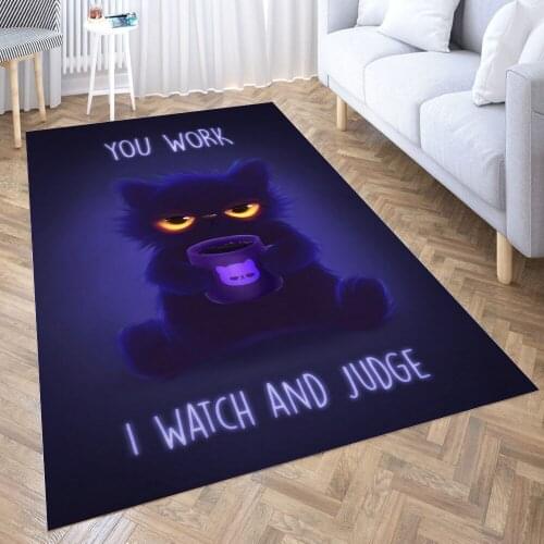 Working kitty Carpet for Living Room 3D Anime Cartoon Rug Gamer Teen Room Bedside Lounge Rug Kids Children Floor Mats