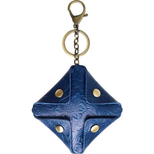 Retro Cowhide Key Wallet Small Coin Purse Genuine Leather Unisex Coin Bag Mini Key Holder Bag Storage Bags For Man Women