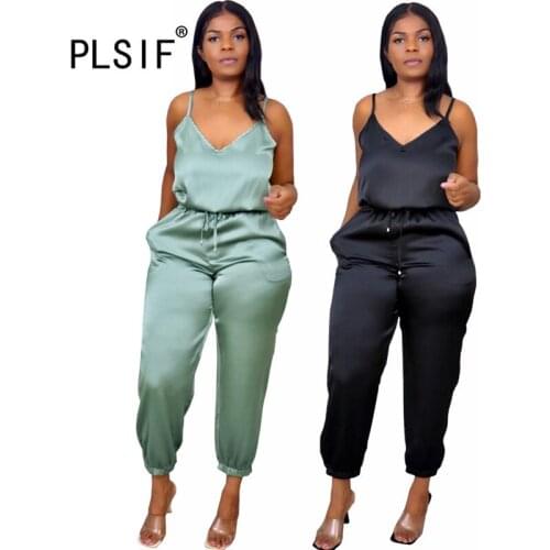 Sexy Party Fashion Romper Women Jumpsuit Solid Strap Sheath Overalls Female Sexy Body Mujer