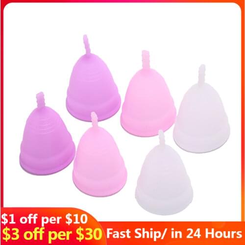 Silicone S L Size Menstrual Cup Feminine Hygiene Coppetta Mestruale Coupe Menstruelle Moon Period Cup Menstrual Cup Randomly