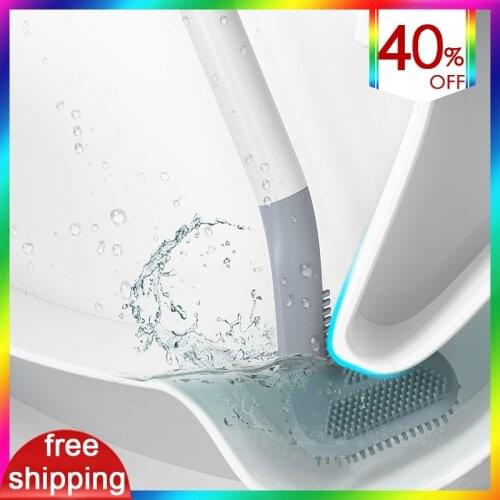 Golf Silicone Toilet Brush with Holder Bathroom Squeegee Toilet Accessories Quick Drying Holder Set For toilet