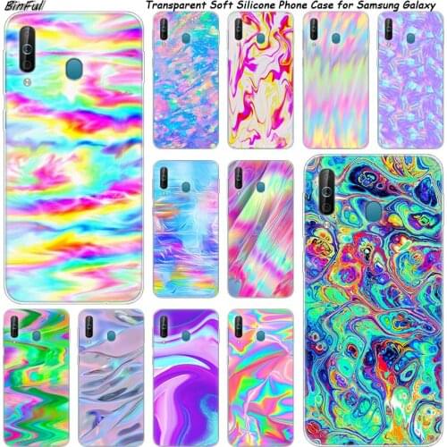 Hot Colorful rainbow art Silicone Phone Case For Samsung Galaxy A80 A70 A60 A50 A40 A40S A30 A20E A2CORE M40 Note 10 Plus 9 8 5