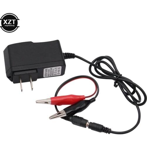 12V 1000ma Lead Acid Dry Battery Charger for Car Motorcycle 12 Volt 1A Electric Toy Tool Motor Power Charging Adapter with Clip