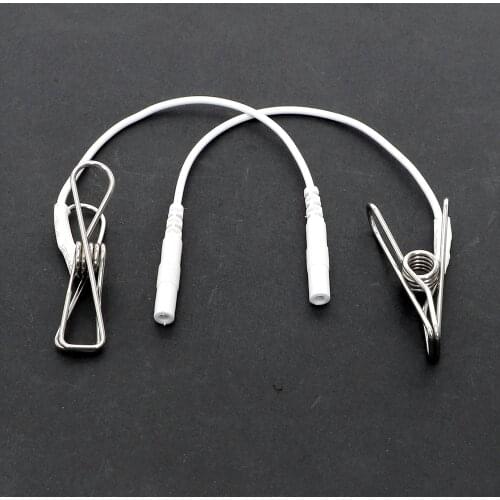 IKOKY Nipple Clamp 1 Pair Adult Game Sex Toys for Women Men Electric Shock Nipple Clips Accessories Metal