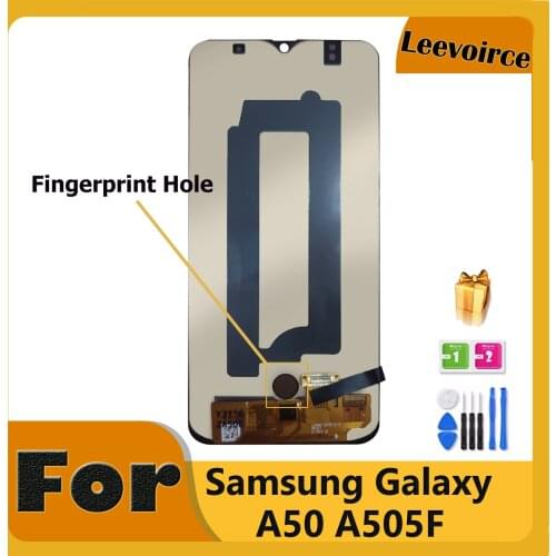 6.4'' OLED LCD For Samsung Galaxy A50 SM-A505FN/DS A505F LCD Display Touch Screen Digitizer With Frame For Samsung A50