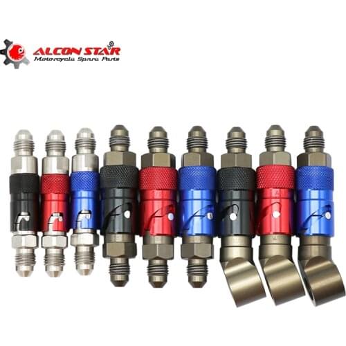 Alocnstar Aluminum AN-3 AN3 Straight Bend Brake Line Fluid Quick Release Connect Fitting Adapter Kit For Kawasaki Ninja DUCATI