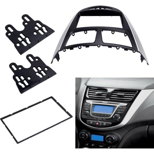 Car Stereo Fascia Radio Frame Dash Panel Trim Kit 2 Din Fit For Hyundai I25 Accent Solaris Verna 2010-2014 2015 2016 2017 2018