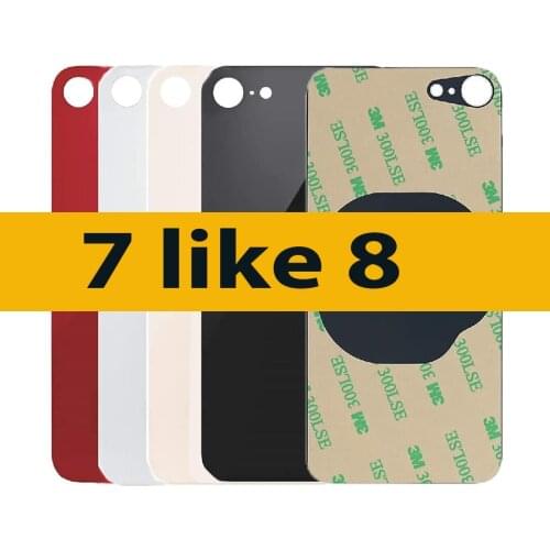 Big hole for iPhone7 to iPhone8 Back Battery Cover Rear Glass Housing Case Repair Replacement Part For iphone 7 housing