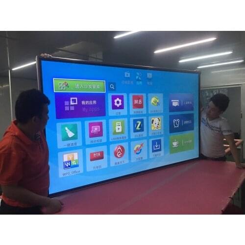 Large big screen 100'' Inch LCD 4K monitor and wifi TV Smart Android internet IPTV DVB-T2 led television TV