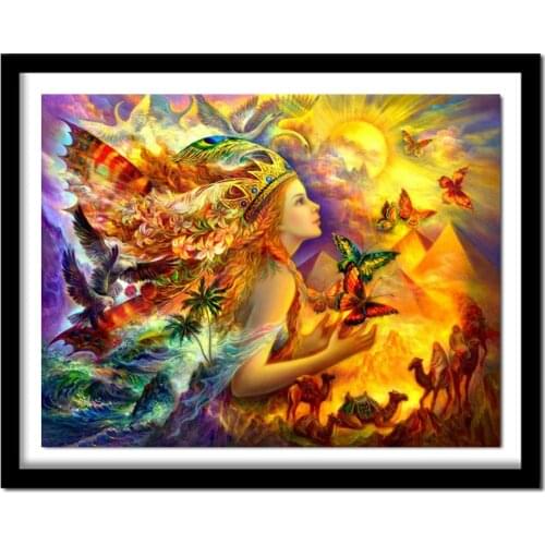 Diamond Embroidery Beautiful Woman Diamond Painting butterfly Needlework Diamond Wall Stickers Home Decoration