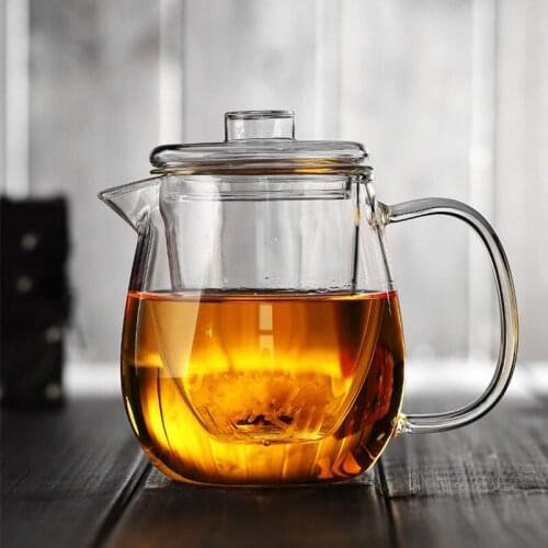 Afternoon tea scented tea teapot set thick high borosilicate glass transparent heat-resistant teapot juice juice tea set CN