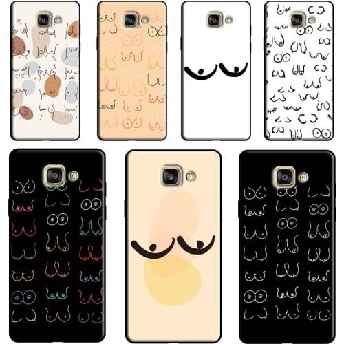 Geometric Beautiful Boobs Art Phone Case For Samsung Galaxy J7 J5 J3 2017 A3 A5 J1 2016 J6 J4 Plus A6 A8 A7 A9 J8 2018