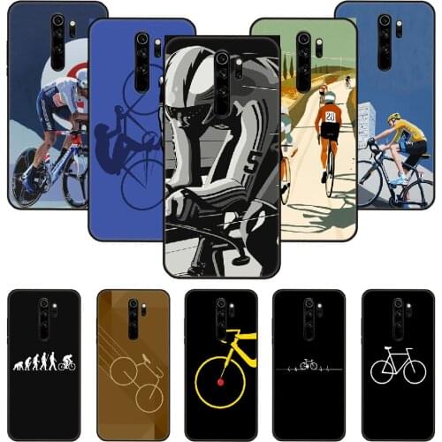 Phone Case For Xiaomi Redmi Note 8 8T 7 7A 9 9S 8A 4 5 Pro Black Cover Prime Trend Coque Fashion Sports Bike Bicycle Art