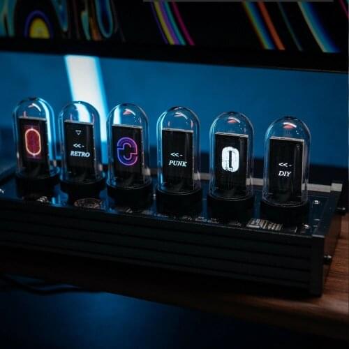 IPS Nixie Tube Digital Clock Electronic Calendar 6 Bit LCD Time Photo Display Creative Retro Desk Decoration Gift