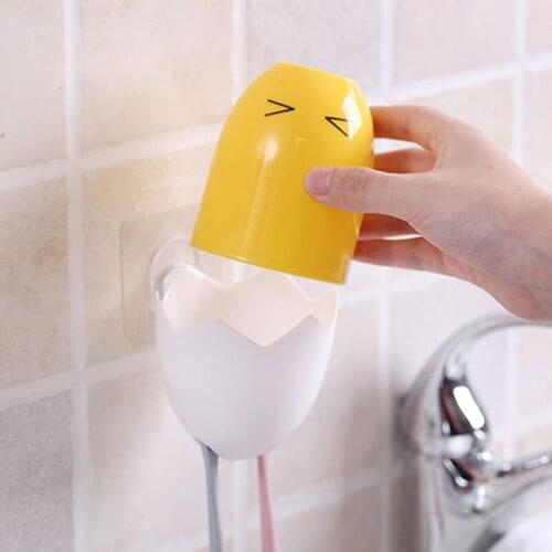 Toothbrush Holder Child Cartoon Lovely Tooth Brush Holder Rack Bathroom Accessories Set Wall Mount Rack Storage Rack