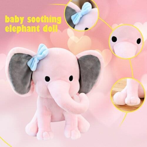 Baby Cute Elephant Doll Plush Stuffed Toy Soothing Soft Pillow Elephant Animals Doll Room Decor for Baby Boy Girls Birthday Gift