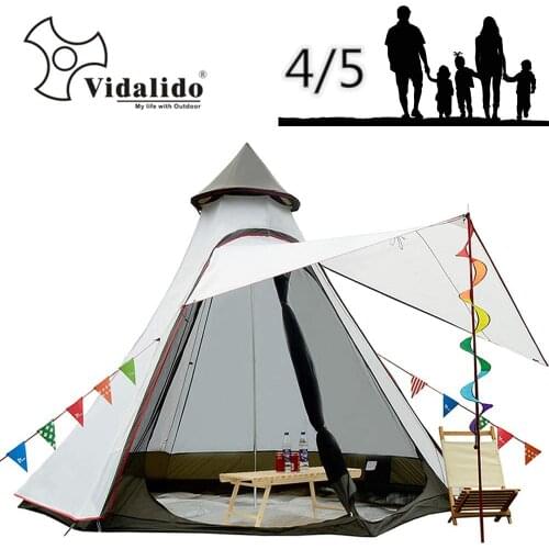 Dome Camping Tent 5-6 Person 4 Season Double Layers Waterproof Anti-UV Windproof Tents Family Outdoor Camping Tent