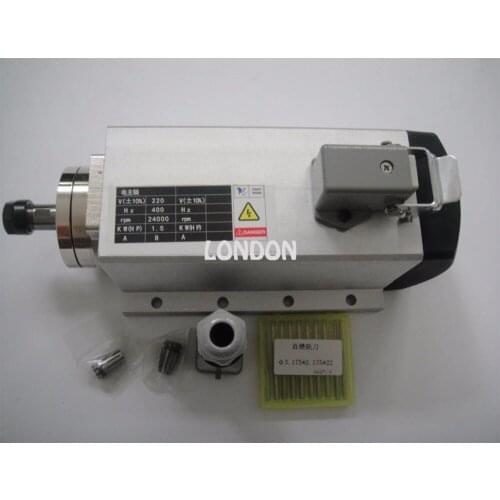 CNC milling spindle ER11 800w air cooling spindle motor + 3.175*22mm two flute straight cnc milling bit