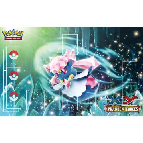 Pokemon Diancie Playmats XY Card Mat Board game Toys for Kids Adult Gaming Mouse Pad Soft Rubber Eco-friendly