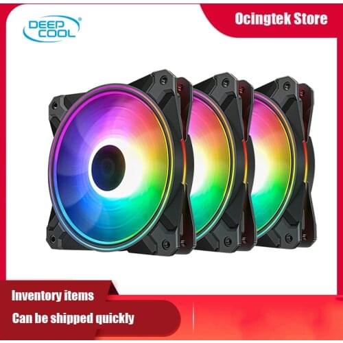 DEEPCOOL CF120 Plus 3 in 1 KIT 120mm 5V 3PIN ARGB PWM silent case fan addressable RGB computer case cooling fan with controller