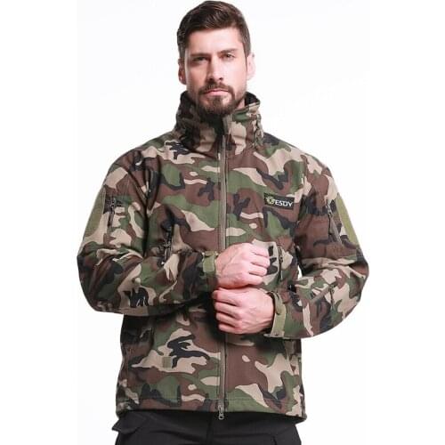 Shark Skin Softshell HIiking Jacket Men Outdoor Windproof Tactical Military Coat Windbreaker Camping Hunting Trekking Jackets