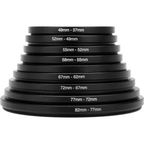 Set 18pcs Camera Lens Filter Step Up / Down Ring Adapter for
