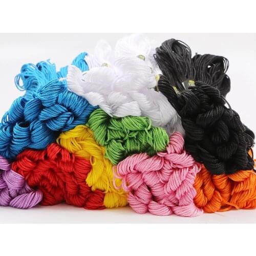 50pcs/lot Mix Colors Cross Stitch Cotton Embroidery Thread Floss Kit Sewing Skeins Craft DIY Sewing Accessories