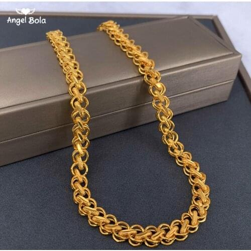 10MM Personalize Muslim Necklace for Women Men 24K Gold Islam Pendant Allah Necklaces for Woman Pendant Chock Necklace Jewelry