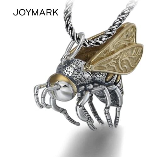 Trendy Creative Bee Thai Silver Pendants For Men and Women Antique Tone S925 Sterling Silver Fashion Accessories TSP213