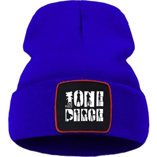Casual Flexible Knitted Caps One Piece Anime Luffy Wool Bonnet Cap Unisex Hot Sale Beanie Hats Spring Warm Cartoon Soft Hat