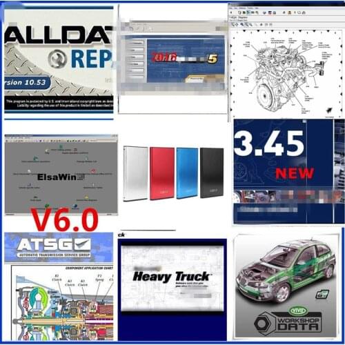 2021 New Alldata Auto Repair Software 10.53v ATSG Vivid workshop Mitell elsawin All Data heavy truck Software 1TB HDD Hard Disk