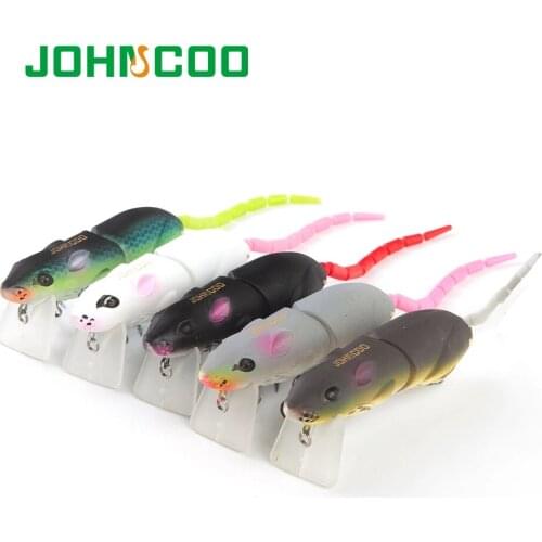 Johncoo Mouse Lure Wobbler Hard Mouse Bait Minnow Fishing Lure 80mm 15.5g Fishing Lure Artificial FrogSea Swim Bait Fishing Sea