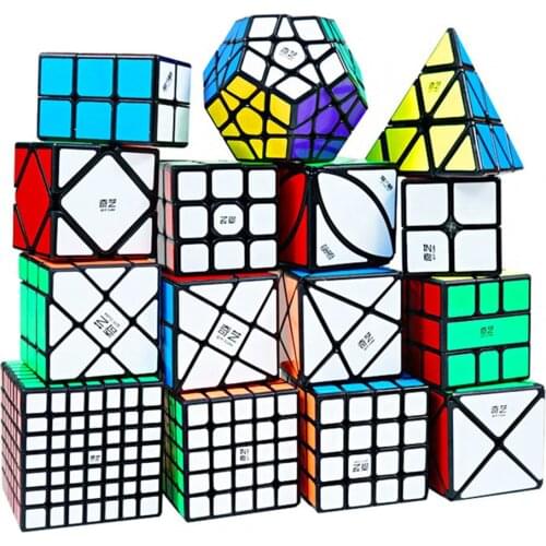 QIYI Speed Magic Cube 3x3x3 4x4x4 5x5x5 Puzzle Black Stickers Magic Cube Education Learnning Cubo Magico Toys For Children Kids