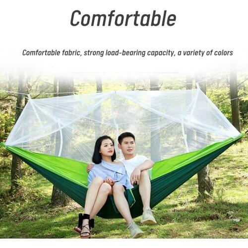Outdoor Mosquito Net Hammock Camping with Mosquito Net UltraLight Nylon Army Green Camping Sky Tent Camping Equipment