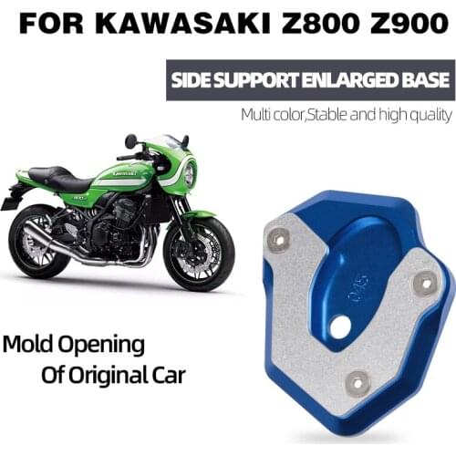 Motorcycle Kickstand Foot Side Stand Extension Pad Support Plate For KAWASAKI ER6F ZX6R ZX10R ninja650r