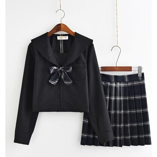 Sakura Japanese school uniform skirt JK uniform Class uniforms Sailor suit College wind Suit Female Students uniforms