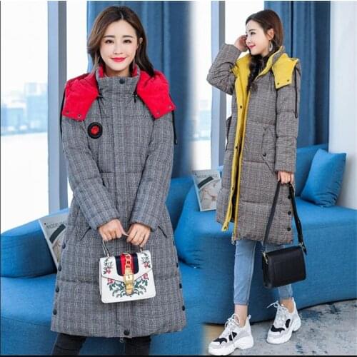 Plus Size 5XL Women Parkas Winter Hooded Warm women winter Coat Cotton Padded Basic Jacket Female Casual long Outwear 2019 Z250