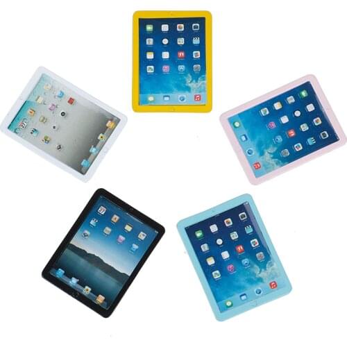 1Pcs 1/12 Mini Dollhouse Miniature Accessories Metal Tablet Computer Model Simulation Tablet PC Toys Doll House Decoration