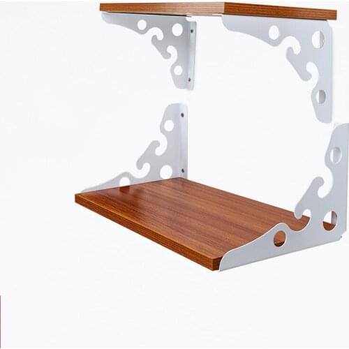 2PCS Support Wall Frame Mounting Steel Bracket Shelf Bracket Heavy Duty Table Floating Holder Industrial Iron Support Table