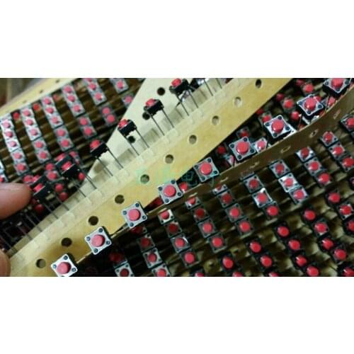 20PCS/LOT ALPS Alps SKHVBFD010 tact switch, 6*6*5 red head, square foot base