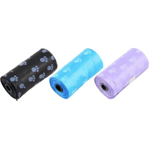 5 Pcs/Lot Pets Dog Poop Bags Great For All Waste Pet Printed Disposable Bag, Environment-Friendly