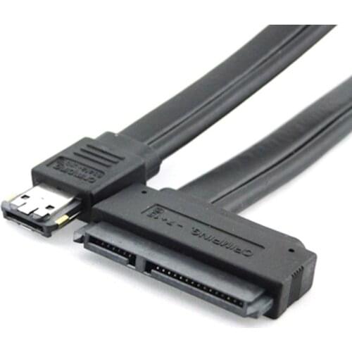 50cm Dual Power 12V and 5V eSATAp Power ESATA USB 2.0 combo to 22Pin SATA cable for 2.5" 3.5" Hard Disk Drive