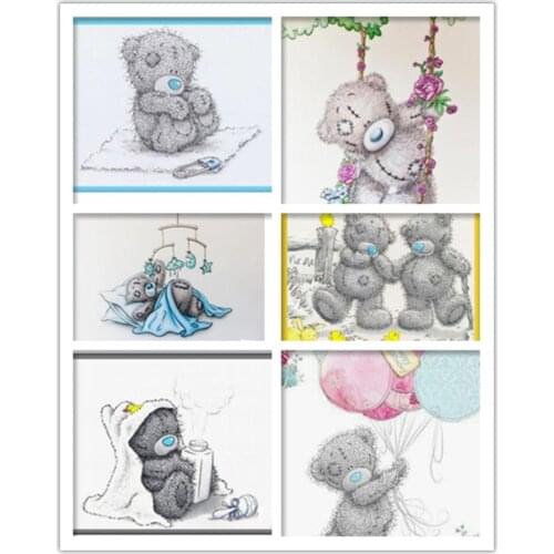 Full Square/Round Drill 5D DIY Diamond Painting "Cartoon bear" Embroidery Cross Stitch 3D Home Decor