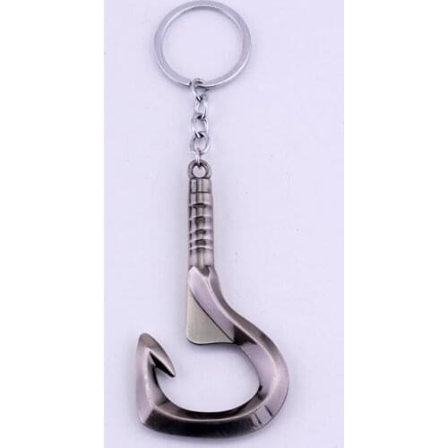 Dongsheng Game Dota 2 Keychain Pudges Meat Hook Weapon Model Keychain dota2 Key ring bottle opener