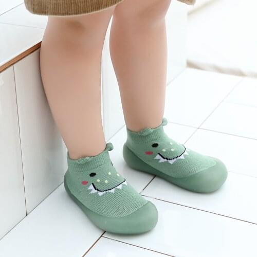 Baby shoes with soft rubber cute animal cotton baby girl baby boy floor sock shoes spring autumn anti-slip first walkers