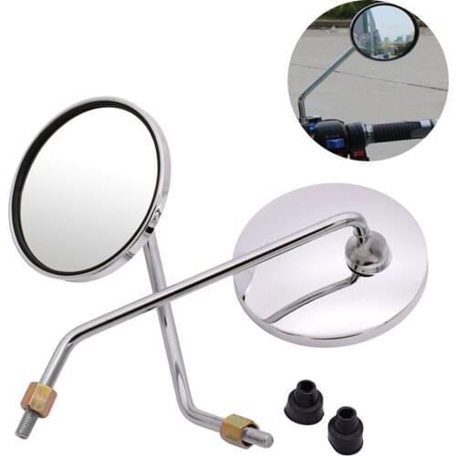 For Suzuki BURGMAN 400 HAYABUSA GSXR1300 B-KING GT550 Motorcycle rearview mirror round mirror motorcycle long stem accessories