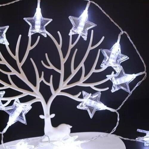 Hdmarketim Star Pegs LED Battery-Powered Strip Lamp Light (2Metre) christmas decorations рождественские украшения